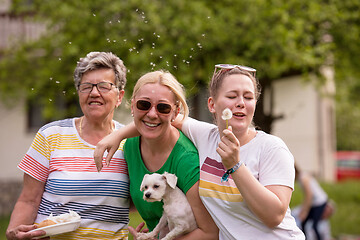 Image showing Portrait of grandmother with daughter and granddaughter