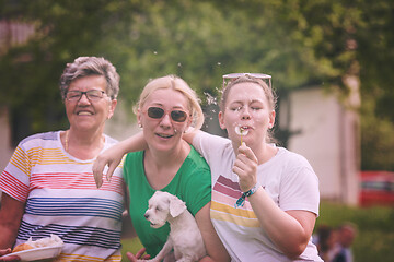 Image showing Portrait of grandmother with daughter and granddaughter