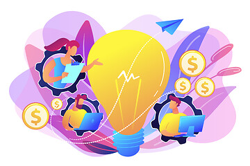 Image showing Business trend analysis concept vector illustration.