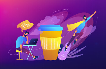 Image showing Coffee break concept vector illustration.