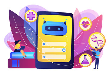 Image showing Chatbot in healthcare concept vector illustration.