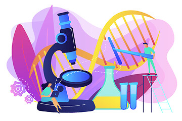 Image showing Genetic engineering concept vector illustration.