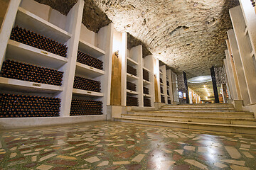 Image showing Wine cellars in winery