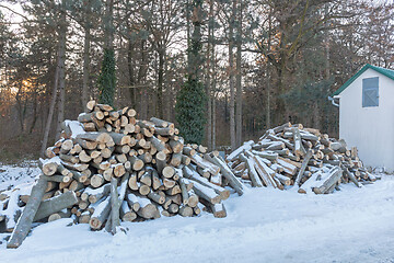 Image showing Firewood at Cabin