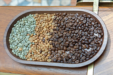 Image showing Coffee Beans Tray Mix