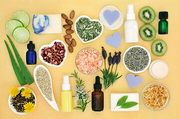 Image showing Natural Skin Care Beauty Treatment Ingredients