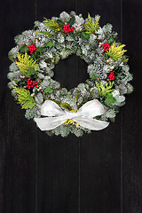 Image showing Traditional Natural Christmas Wreath