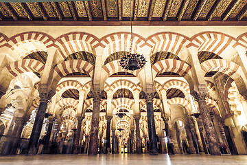 Image showing Interior of The Cathedral and former Great Mosque of Cordoba