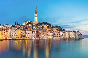 Image showing Rovinj is a city in Croatia situated on the north Adriatic Sea Located on the western coast of the Istrian peninsula, it is a popular tourist resort and an active fishing port