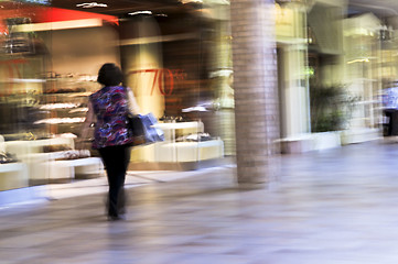 Image showing Shopping in a mall
