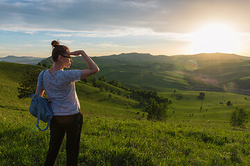 Image showing Woman in Altai mountain