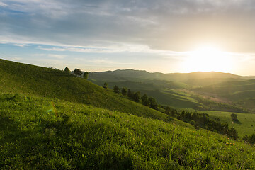 Image showing Beauty dawn in the mountains