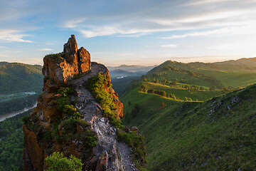 Image showing Beauty dawn in the mountains