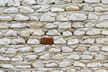 Image showing white stone wall backgrond