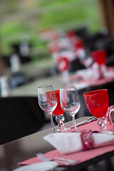 Image showing table setting at restaurant