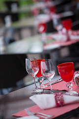 Image showing table setting at restaurant