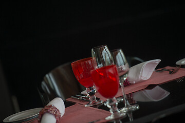 Image showing table setting at restaurant