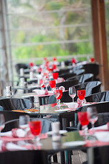 Image showing table setting at restaurant