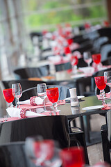 Image showing table setting at restaurant