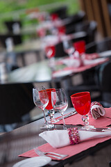 Image showing table setting at restaurant