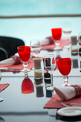 Image showing table setting at restaurant