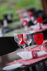 Image showing table setting at restaurant