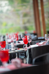 Image showing table setting at restaurant