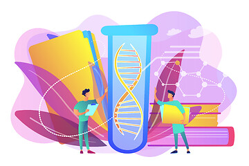 Image showing Genetic testing concept vector illustration.