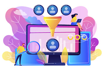 Image showing Data science analytics concept vector illustration.