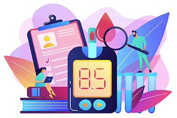 Image showing Diabetes mellitus concept vector illustration.