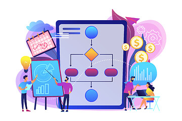 Image showing Business process management concept vector illustration.