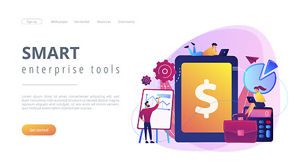 Image showing Enterprise accounting concept landing page.