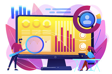 Image showing Financial management system concept vector illustration.