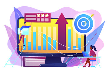 Image showing Business Intelligence concept vector illustration.