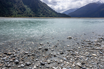 Image showing river landscape scenery in south New Zealand