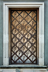 Image showing Door of old building