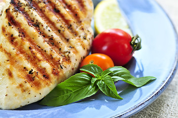 Image showing Grilled chicken breasts