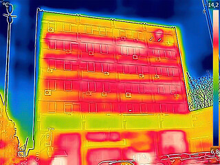 Image showing Detecting Heat Loss Outside building Using Infrared Thermal Came