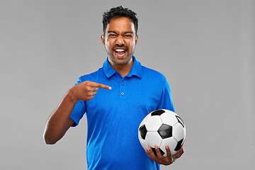 Image showing indian man or football fan with soccer ball