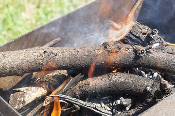 Image showing Firewood , close up