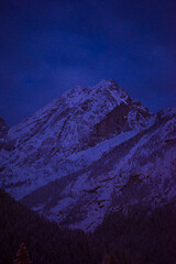 Image showing mountain village in alps  at night