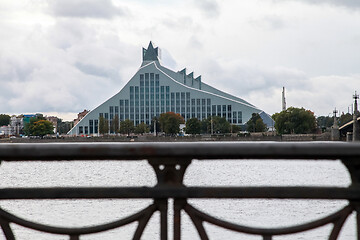 Image showing National Library in center of Riga.