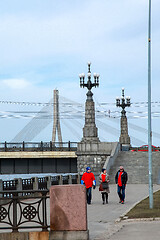 Image showing Stone bridge in Riga city.