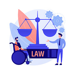 Image showing Personal injury lawyer abstract concept vector illustration.