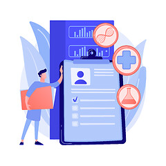 Image showing Big data in healthcare abstract concept vector illustration.