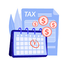 Image showing Tax payment deadline abstract concept vector illustration.