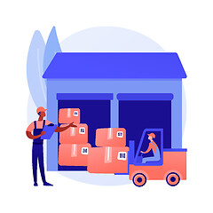 Image showing Warehouse logistics abstract concept vector illustration.