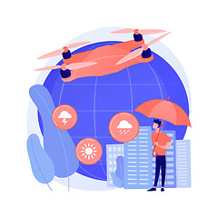 Image showing Meteorology drones abstract concept vector illustration.