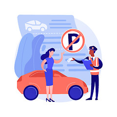 Image showing Parking fines abstract concept vector illustration.