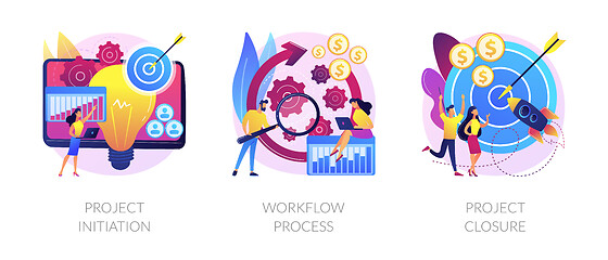 Image showing Project implementation abstract concept vector illustrations.